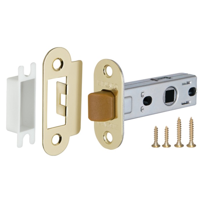 Защелка врезная Fuaro PLASTIC P22-45-25 GP, цвет латунь