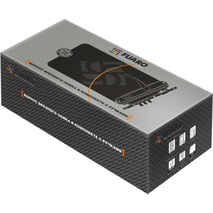 Корпус замка Fuaro SET F1612W/B CP, с ручкой, цвет хром