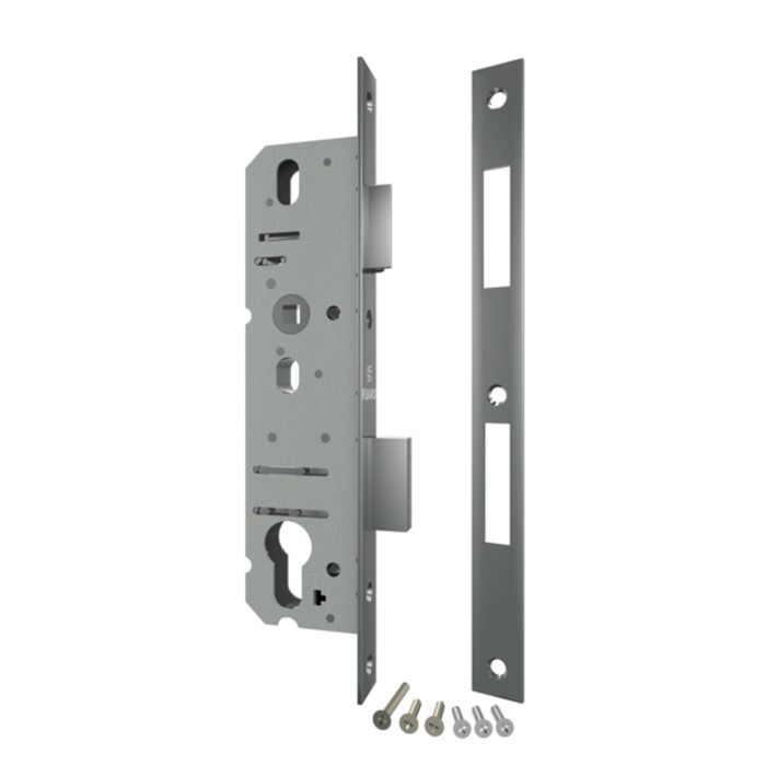 Корпус узкопрофильного замка Fuaro 4924-35/92 CP, с защелкой, м/о 92 мм, цвет хром