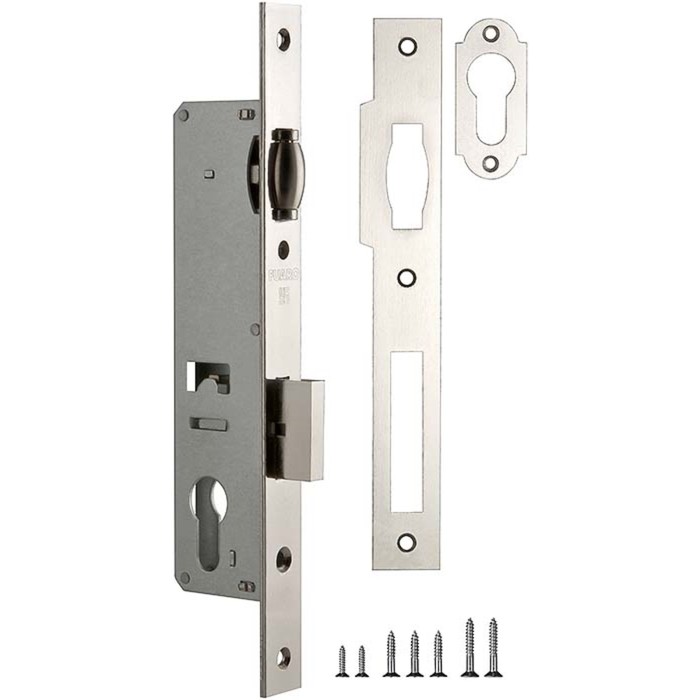 Корпус узкопрофильного замка Fuaro 155-30 CP, с роликом, цвет хром