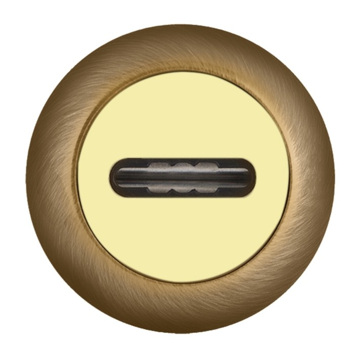 Накладка Fuaro SC RM AB/GP-7, под сувальдный ключ, цвет бронза/золото, 1 шт.