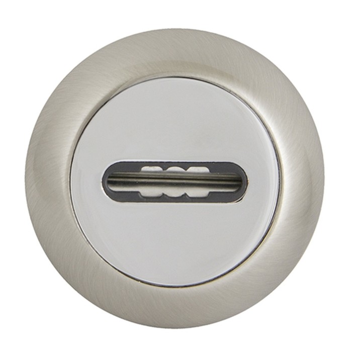 Накладка Fuaro SC RM SN/CP-3, под сувальдный ключ, цвет матовый хром/хром, 1 шт.