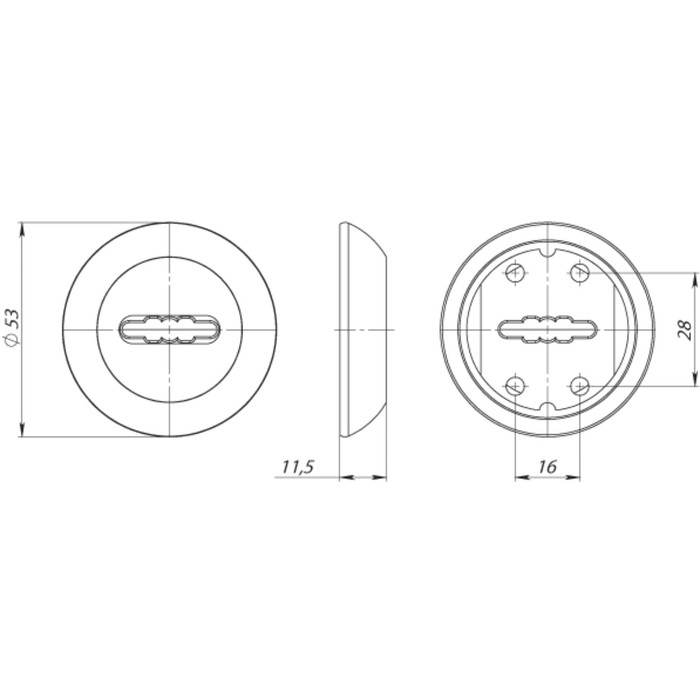 Накладка Fuaro SC RM SN/CP-3, под сувальдный ключ, цвет матовый хром/хром, 1 шт.