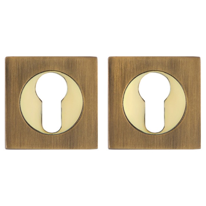 Накладка под цилиндр Fuaro ET KM AB/GP-7, цвет бронза/золото