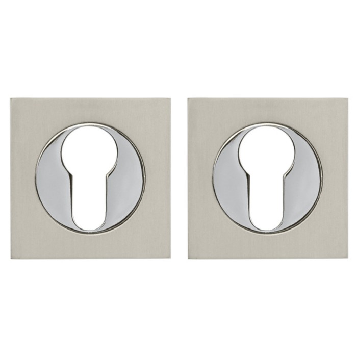 Накладка под цилиндр Fuaro ET KM SN/CP-3, цвет матовый хром/хром