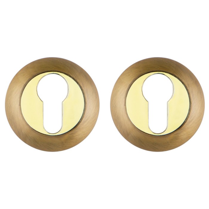 Накладка под цилиндр Fuaro ET RM AB/GP-7, цвет бронза/золото