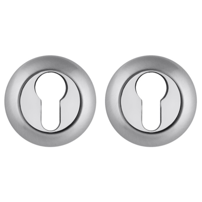 Накладка под цилиндр Fuaro ET RM SC/CP-16, цвет матовый хром/хром