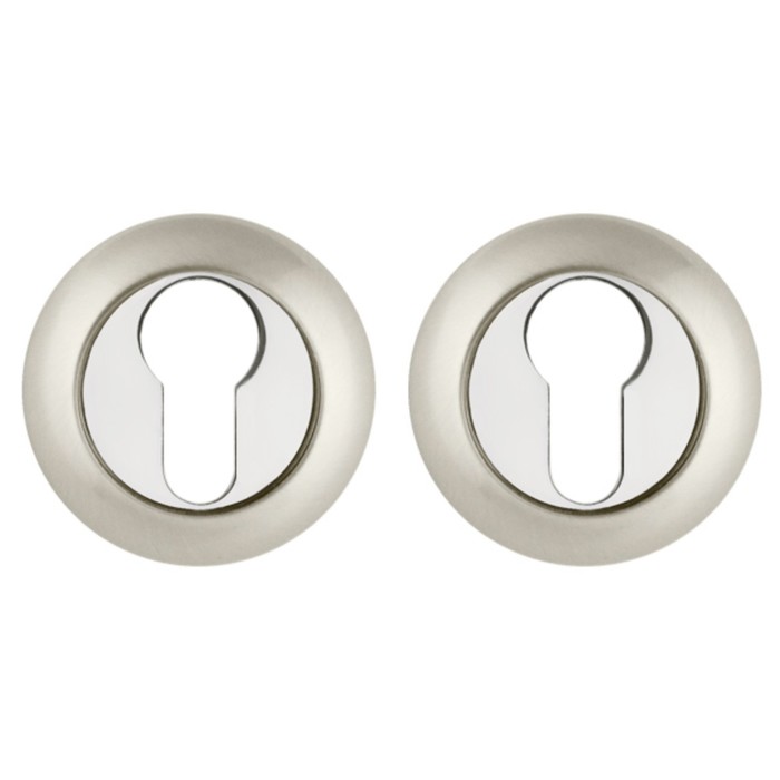 Накладка под цилиндр Fuaro ET RM SN/CP-3, цвет матовый хром/хром