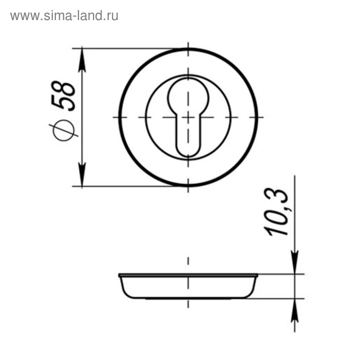 

Накладка под цилиндр Fuaro ET SM MAB-6, цвет темная бронза