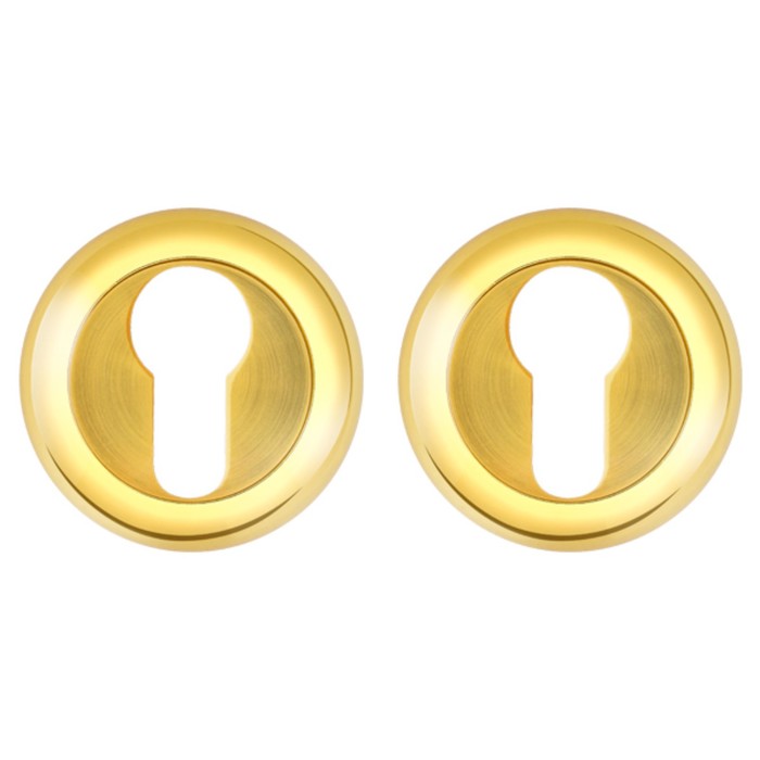 Накладка под цилиндр Fuaro ET/ZM GP/SG-5, цвет матовое золото/золото