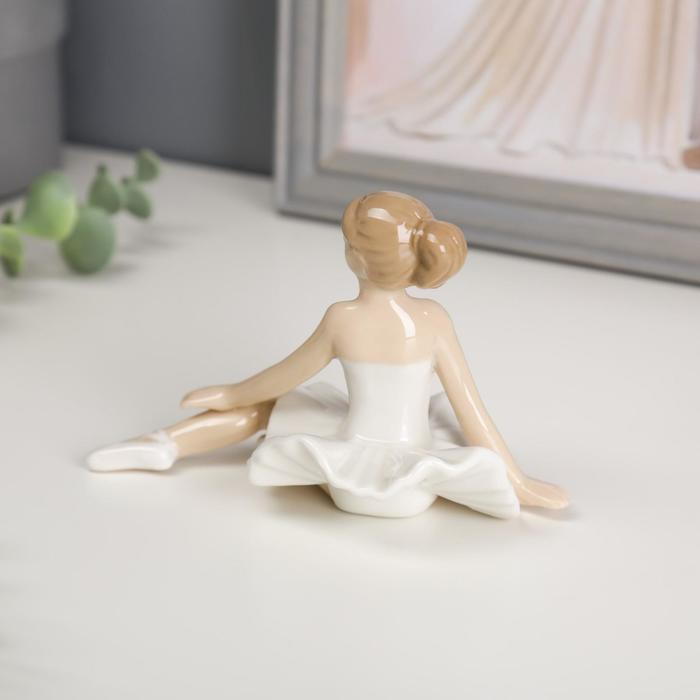 Сувенир керамика "Балерина в белой пачке" 8х12,4х7,3 см