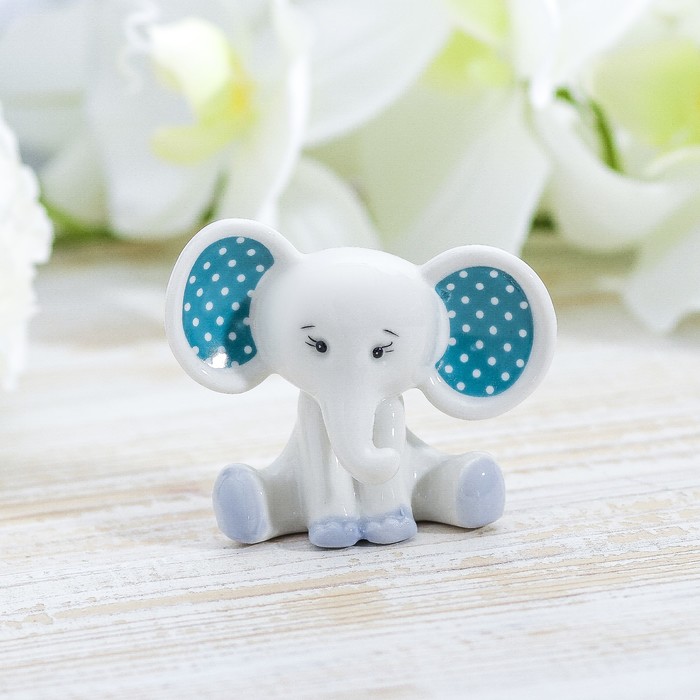 Сувенир керамика "Слонёнок, ушки в горошек" МИКС 6,8х8х4,3 см