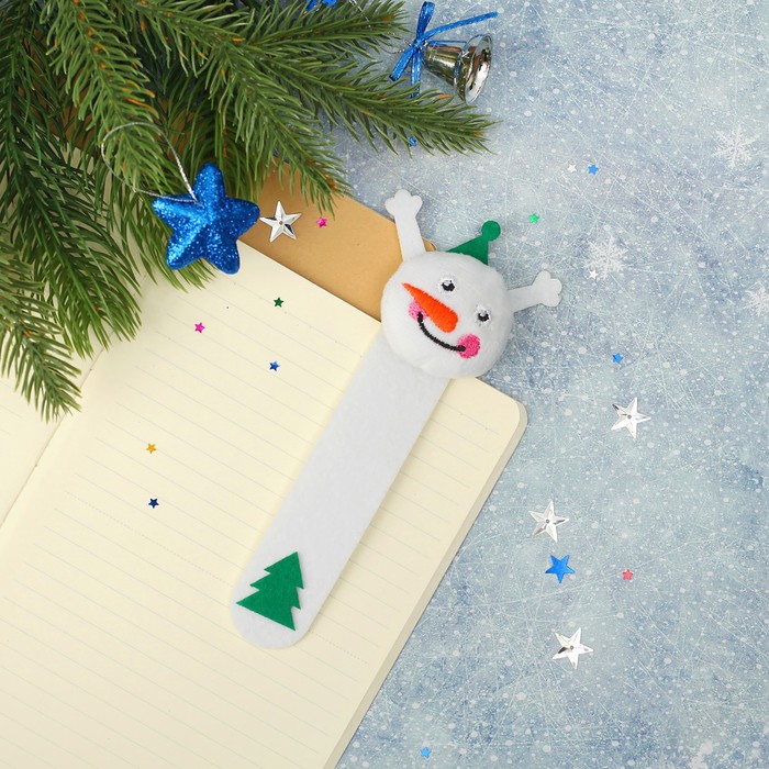 Мягкая игрушка-закладка "Снеговичок"