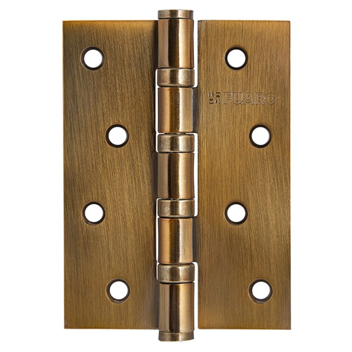 Петля универсальная Fuaro 4BB 100x75x2.5 CFB, цвет кофе глянец, 2 шт.