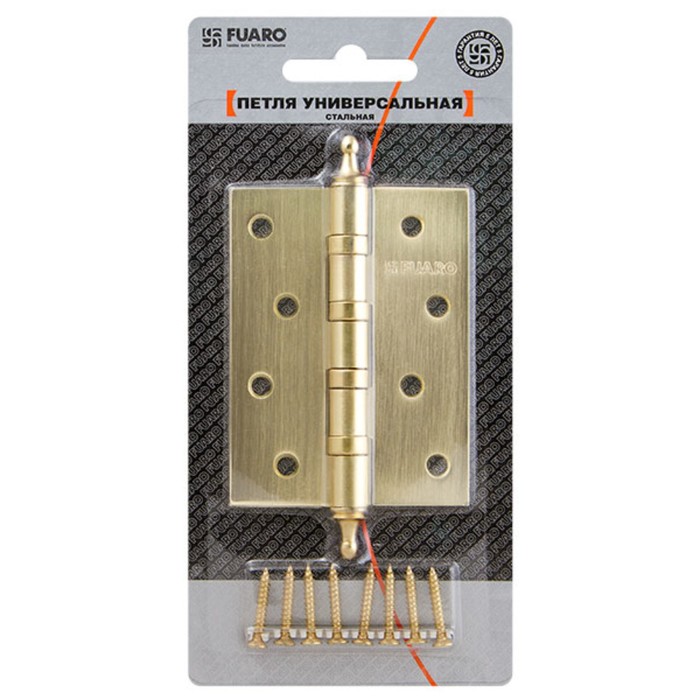 Петля универсальная Fuaro 4BB/A/BL 100x75x2.5 АС, цвет медь