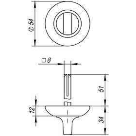 

Ручка поворотная Fuaro BKW8 RM-AB/GP-7, цвет бронза/золото