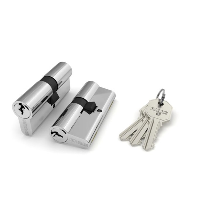 Цилиндровый механизм Fuaro 100 CA 68 (26х10х32) CP, 3 ключа, цвет хром