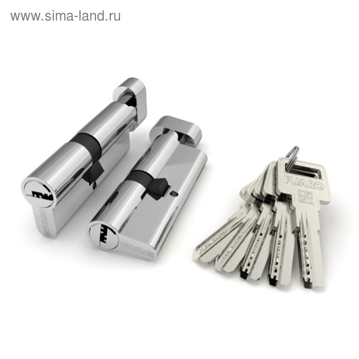 

Цилиндровый механизм Fuaro R602/80 (35х10х35) CP, с вертушкой, 5 ключей, цвет хром