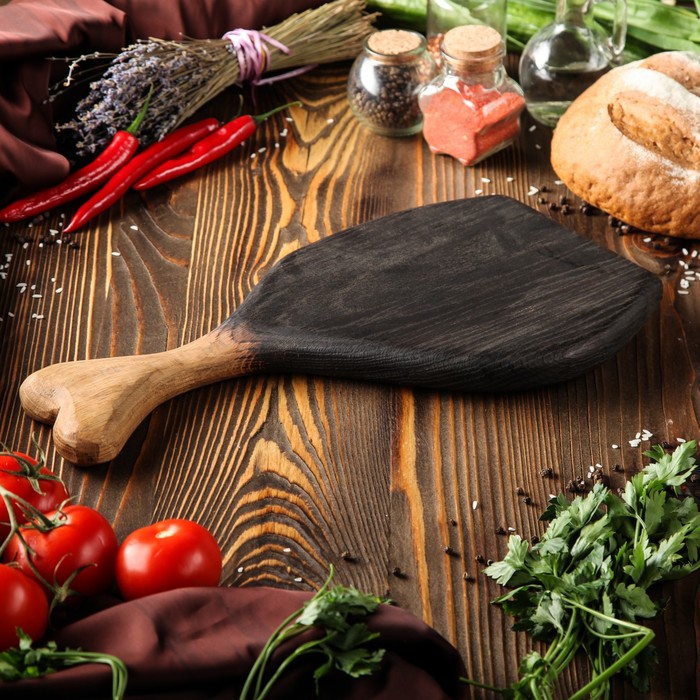 Доска для нарезки и подачи "Round", массив дуба, 37х21 см