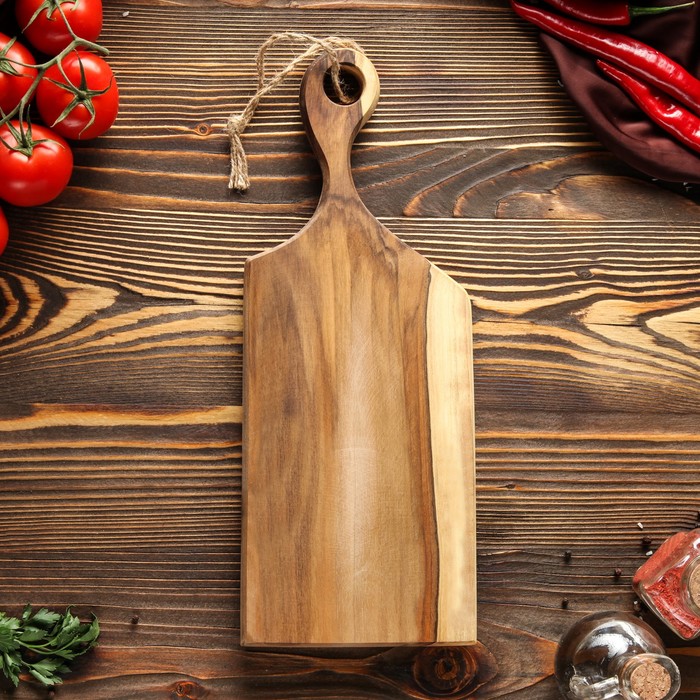 Доска авторская для подачи №3, из слэба, массив ореха, 40 х 20 см