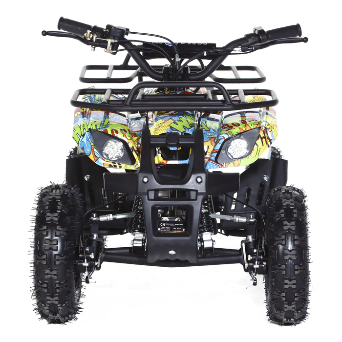 Квадроцикл детский бензиновый MOTAX Mini Grizlik Х-16 Большие колеса,Бомбер, с электростартером и пультом родительского контроля