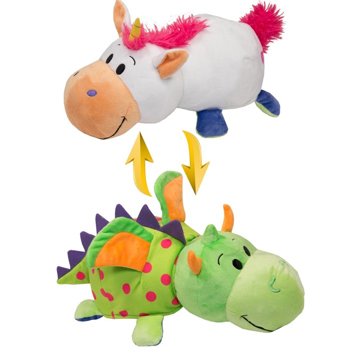 Мягкая игрушка-вывернушка 2 в 1 "Единорог-дракон", 35 см