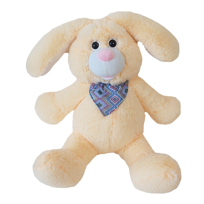 Мягкая игрушка "Зайчик Бакс", цвет персиковый, 55 см