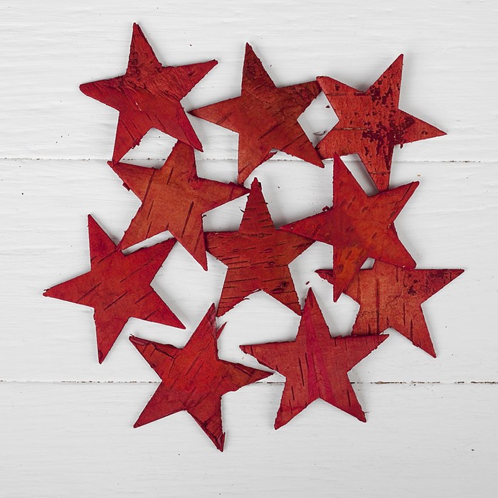 Новогодний декор из коры  "Звезды", макси