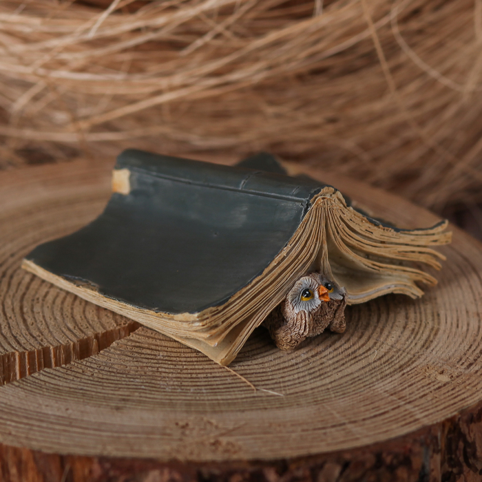 Сувенир полистоун "Филин под книжкой"