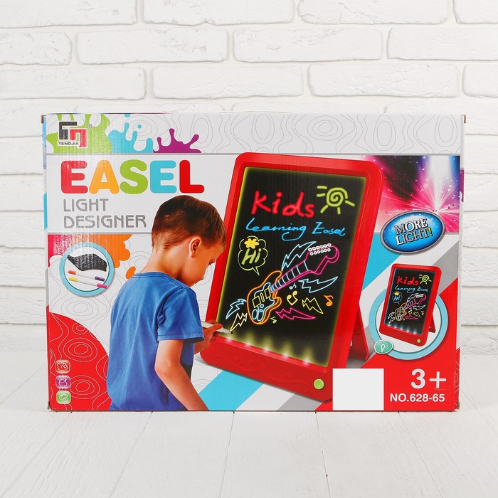 Доска для рисования с подсветкой, красная, без батареек