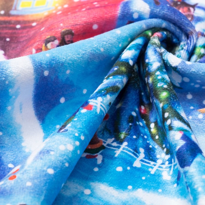 Полотенце микрофибра "Доляна" Зимний пейзаж, 40х60 см, п/э 200 гр/м2