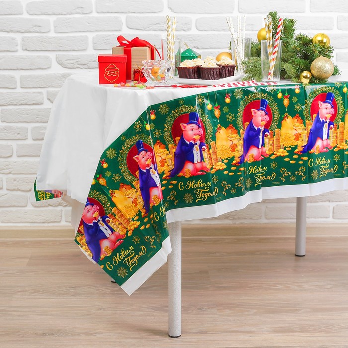 Скатерть "С Новым годом", 182 х 137см