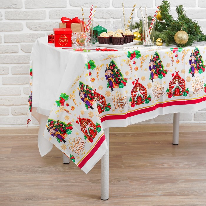 Скатерть "С Новым Годом"сказка, 182 х 137см