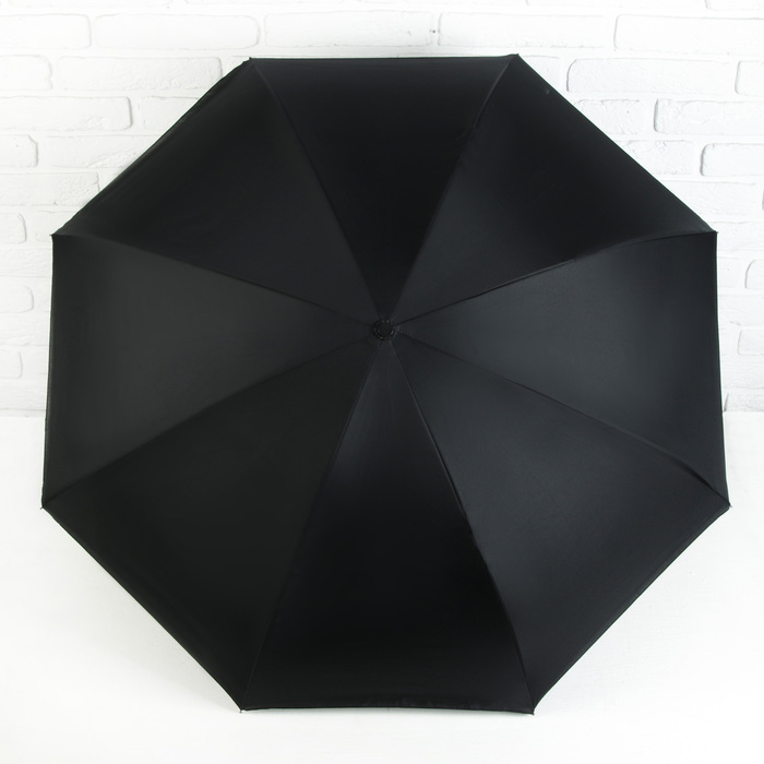 Зонт наоборот "Однотонный", механический, R=53см, цвет чёрный