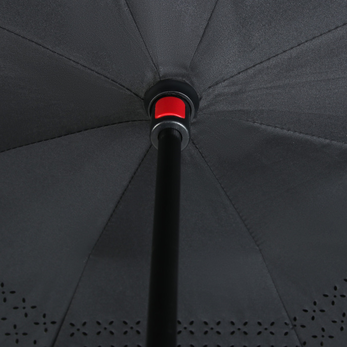 Зонт наоборот "Однотонный", механический, R=53см, цвет чёрный