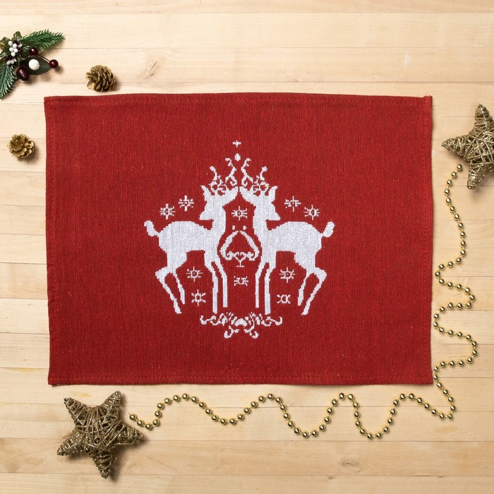 Салфетка "Олени" 33*45±3 см,100% п/э,гобелен