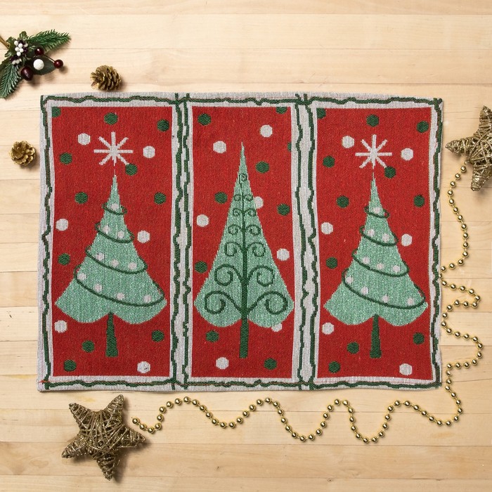 Салфетка "Елочки" 33*45±3 см,100% п/э,гобелен