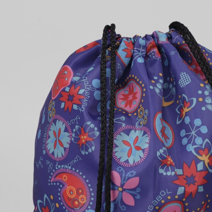 Мешок для обуви, отдел на шнурке, цвет фиолетовый