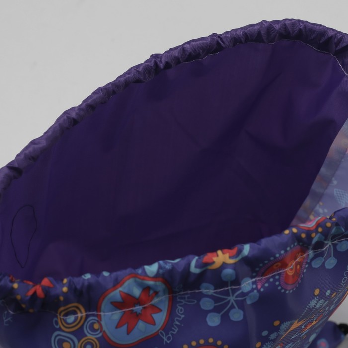 Мешок для обуви, отдел на шнурке, цвет фиолетовый