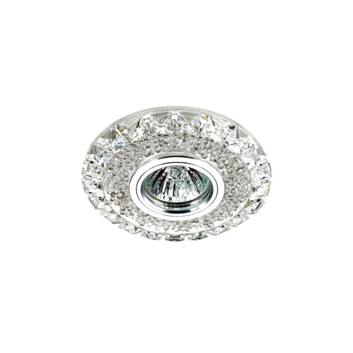 Встраиваемый светильник Novotech, 50 Вт, GX5,3, 12 В, 60x60 мм, d=60 мм, прозрачный