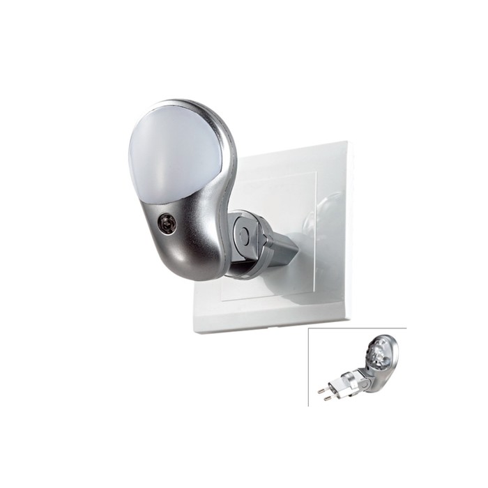 Светильник Nightlight 0,5Вт LED серебро 8,2x8x5,6 см