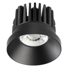 Встраиваемый светильник светодиодный Novotech, 10 Вт, 220 В, 70x70 мм, d=70 мм, черный