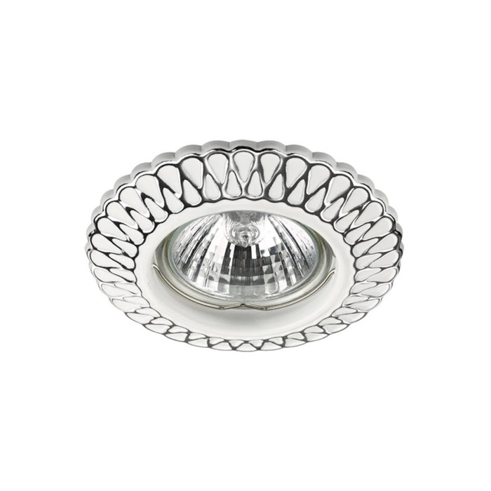 Встраиваемый светильник Novotech, 50 Вт, GX5,3, 12 В, 60x60 мм, d=60 мм, белый