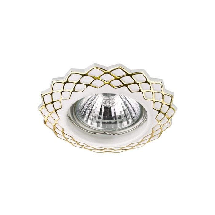 Встраиваемый светильник Novotech, 50 Вт, GX5,3, 12 В, 60x60 мм, d=60 мм, белый