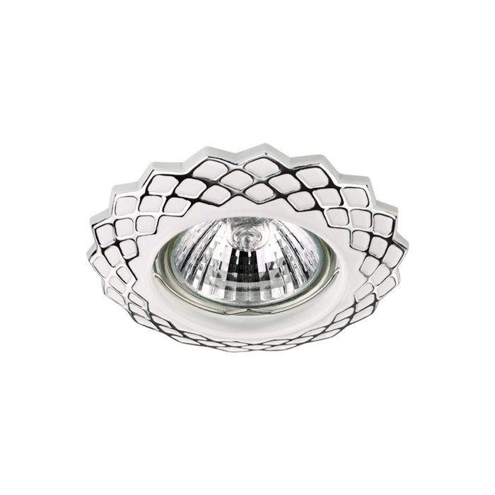 Встраиваемый светильник Novotech, 50 Вт, GX5,3, 12 В, 60x60 мм, d=60 мм, белый