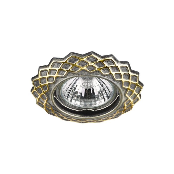 Встраиваемый светильник Novotech, 50 Вт, GX5,3, 12 В, 60x60 мм, d=60 мм, цвет бронзовый