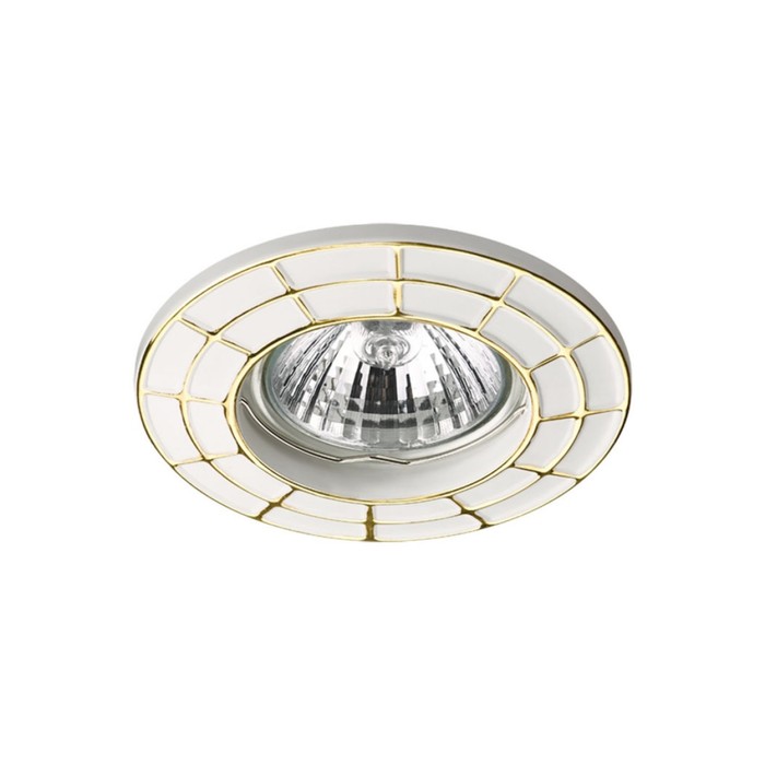 Встраиваемый светильник Novotech, 50 Вт, GX5,3, 12 В, 60x60 мм, d=60 мм, белый