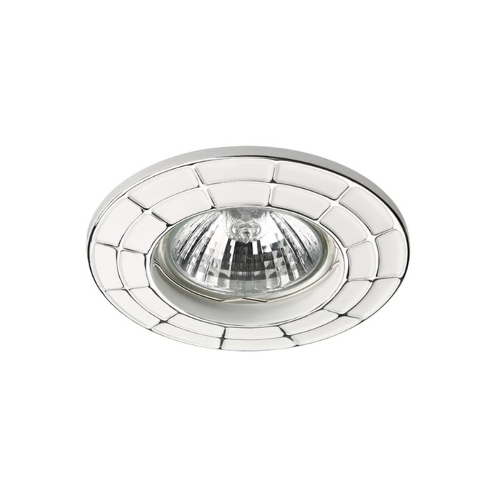 Встраиваемый светильник Novotech, 50 Вт, GX5,3, 12 В, 60x60 мм, d=60 мм, белый