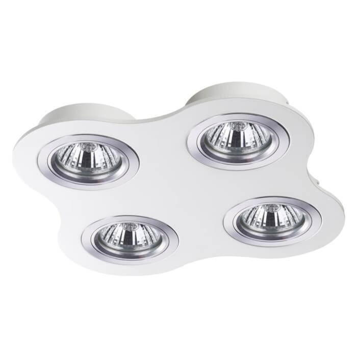 Встраиваемый светильник Novotech, 50 Вт, GX5,3, 12 В, 180x170 мм, d=80 мм, белый