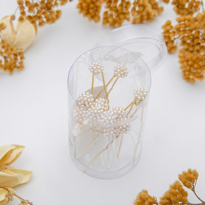 Шпилька для волос "Жемчужный пион"